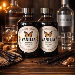 8oz Aged Vanilla Extract (Vodka & Bourbon)